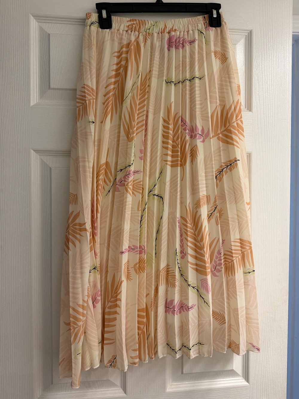 ROOLEE Pleated Floral Midi Skirt -